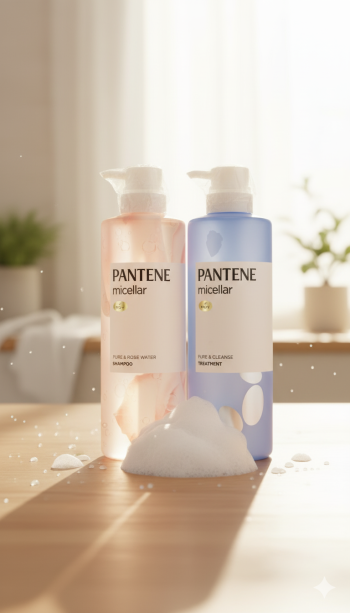 Pantene Micellar Pure & Rose Water Shampoo and conditioner 500 ml