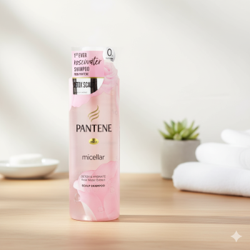 Pantene Micellar Detox & Hydrate Rose Water Extract Scalp Shampoo and conditioner 530 ml